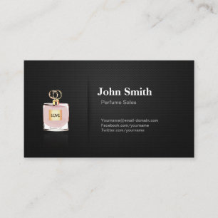 Perfume Sales - Professional Black Business Card