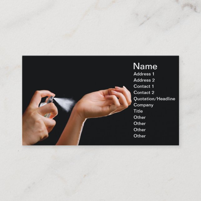 Perfume testing business card (Front)