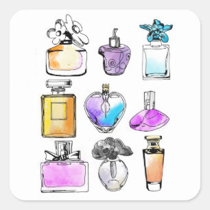 Perfumes Art Square Sticker