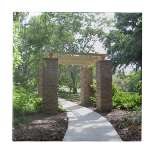 pergola on a path ceramic tile