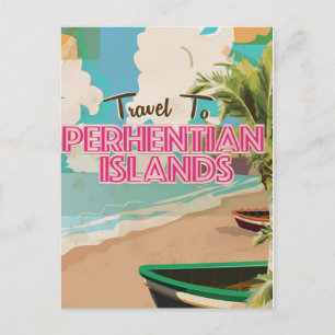 Perhentian Islands Vintage vacation Poster Postcard