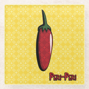 Peri-Peri Chilli Pepper Glass Coaster