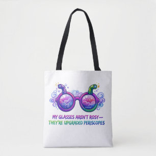 Peri‑Periscope Goggles – Funny Perimenopause Humou Tote Bag