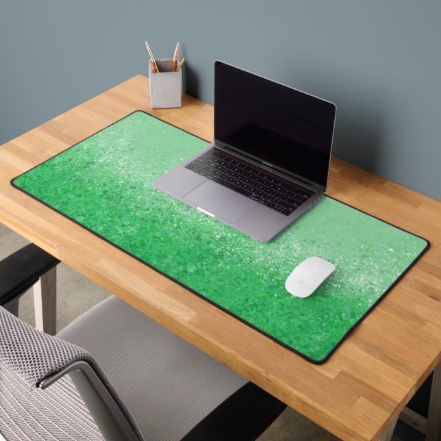 Peridot Green Abstract Art Desk Mat (Office 2)