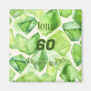 Peridot-Themed August Birthday Anniversary Custom Magnet