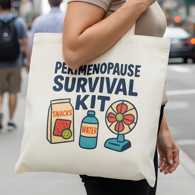 Perimenopause Survival Kit – Funny Tote for Snacks Bag (Creator Uploaded)