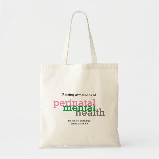 PERINATAL MENTAL HEALTH Raise Awareness Customised Tote Bag (Front)