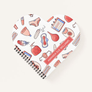 Period / Menstrual Cycle - Your Name /Monogram Not Notebook