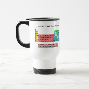 Periodic Dose of Caffeine- Periodic Table Travel Mug