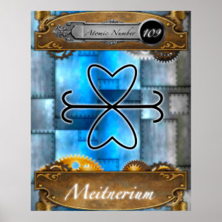 Periodic Element Meitnerium Atomic #109 Poster 