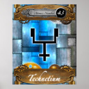 Periodic Element Technetium Atomic #43 Poster