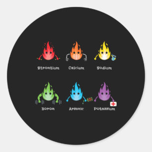 Periodic Elements Chemistry Lovers Science Teacher Classic Round Sticker