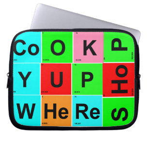 Periodic Elements Letters Laptop Sleeve