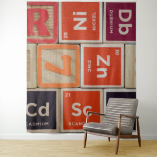 Periodic Elements Zinc Science Tapestry