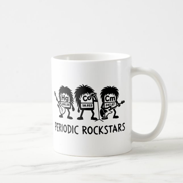 Periodic Rockstars Chemistry Humor Coffee Mug (Right)