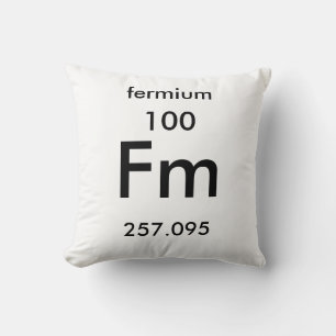 Periodic Table 100 Fermium Pillow