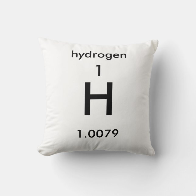 Periodic Table 1 Hydrogen Pillow (Front)
