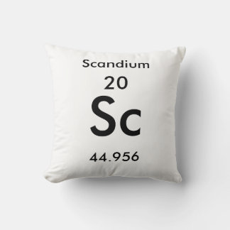 Periodic Table 21 Scandium Pillow