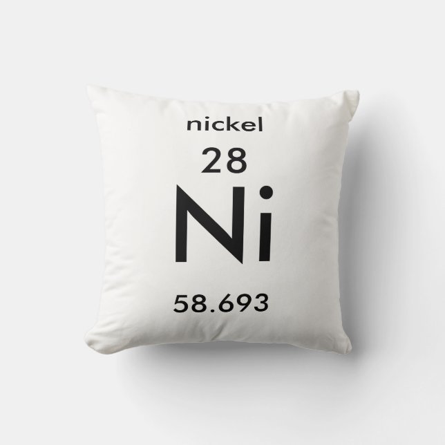 Periodic Table 28 Nickel Pillow (Front)