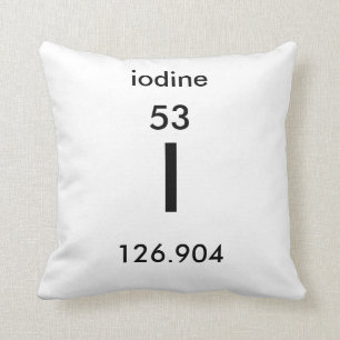 Periodic Table 53 Iodine Pillow