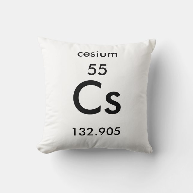 Periodic Table 55 Caesium Pillow (Front)