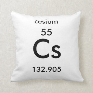 Periodic Table 55 Caesium Pillow
