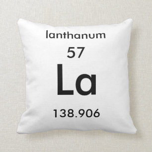 Periodic Table 57 Lanthanum Pillow