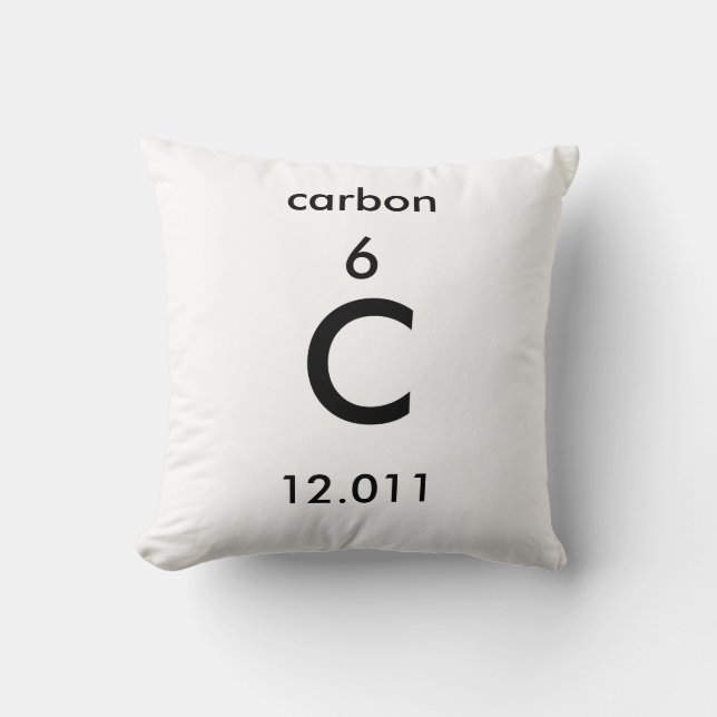 Periodic Table 6 Carbon Pillow (Front)
