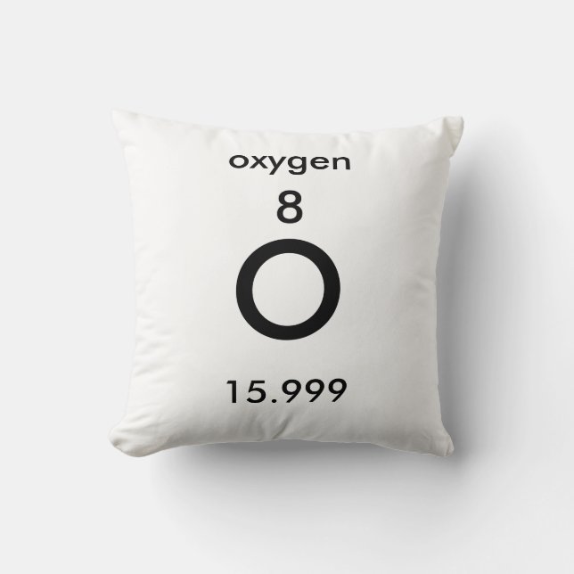 Periodic Table 8 Oxygen Pillow (Front)