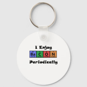 Periodic Table Bacon Science Chemistry Funny Key Ring
