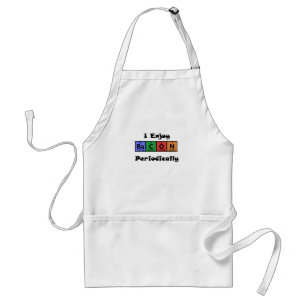 Periodic Table Bacon Science Chemistry Funny Standard Apron