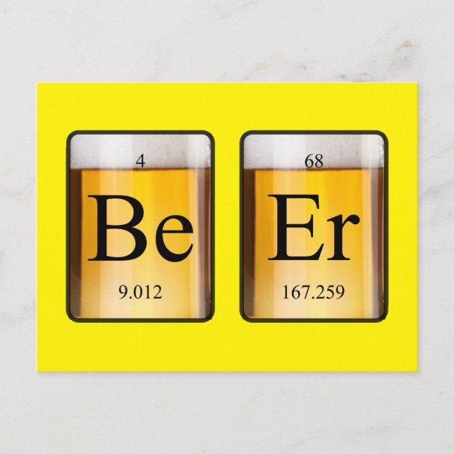 Periodic Table: Be Er Postcard (Front)
