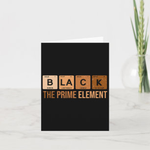 Periodic Table Black The Prime Element Black Histo Card