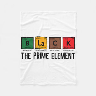 Periodic Table Black The Prime Element Black Histo Fleece Blanket