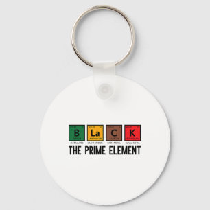 Periodic Table Black The Prime Element Black Histo Key Ring