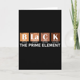 Periodic Table Black The Prime Element Card