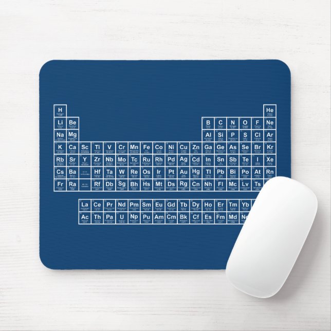Periodic Table Blue Mouse Pad (With Mouse)