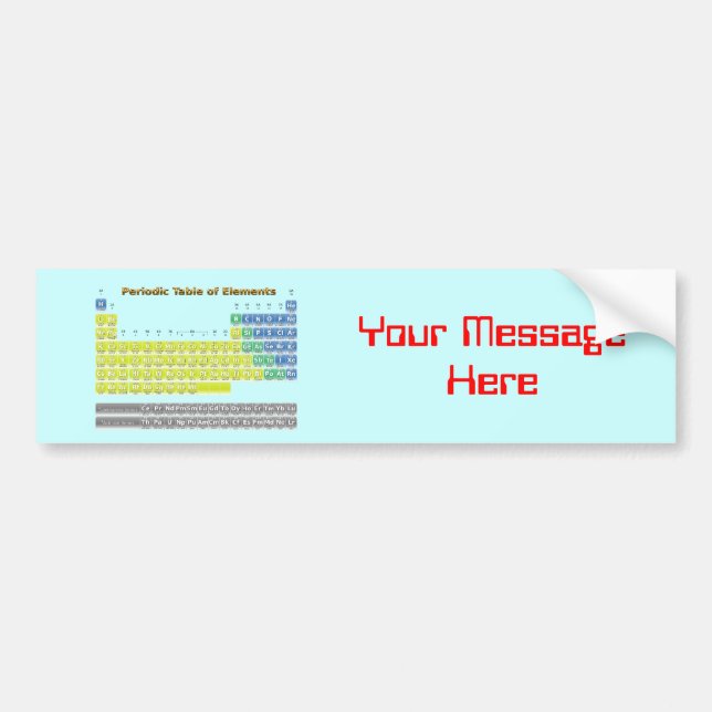 Periodic Table Bumper Sticker (Front)