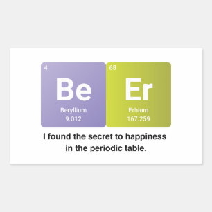 Periodic Table Element Puns  Rectangular Sticker