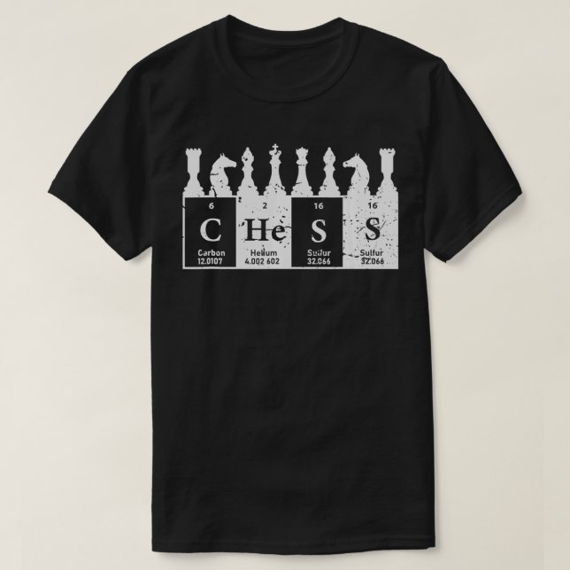 Periodic Table Elements Chess Gift  T-Shirt (Design Front)