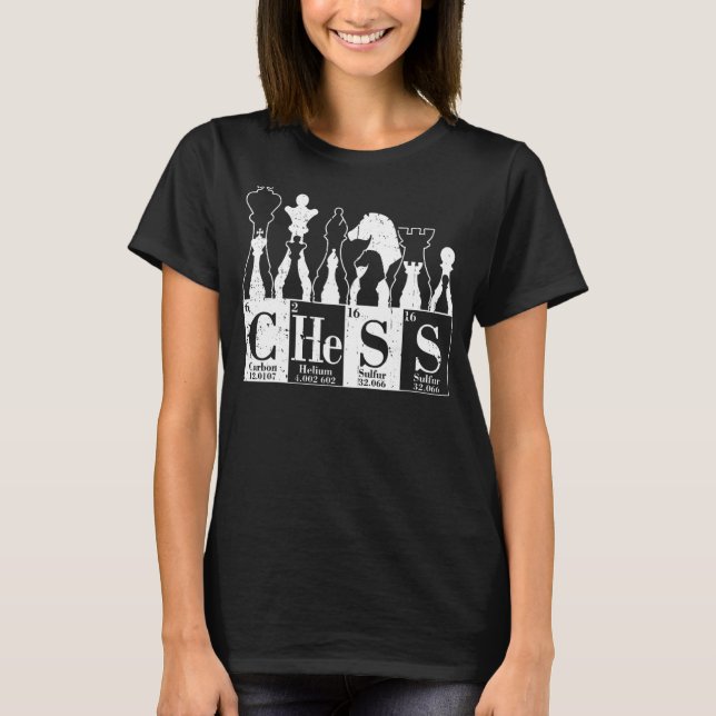 Periodic Table Elements Chess T-Shirt (Front)