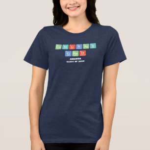 Periodic Table Elements Congrats Grad Graduation Tri-Blend Shirt