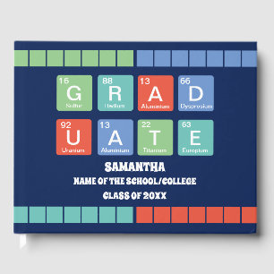 Periodic Table Elements Graduation Party Guest Book