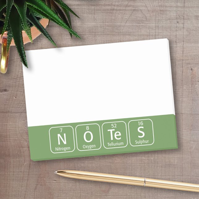 Periodic Table Elements Spelling Notes (Personalized Post-it Notes for Teachers)