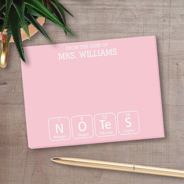 Periodic Table Elements Spelling Notes Teacher (Personalized Post-it Notes for Teachers)