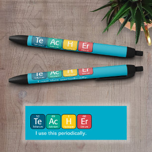 Periodic Table Elements Spelling Teacher Black Ink Pen