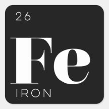 Periodic Table Elements Sticker // Iron