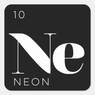 Periodic Table Elements Sticker // Neon