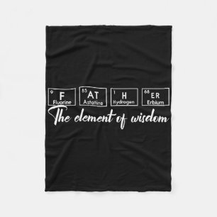 Periodic Table Father Funny Chemistry Dad Fleece Blanket