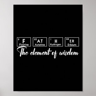 Periodic Table Father Funny Chemistry Dad Poster